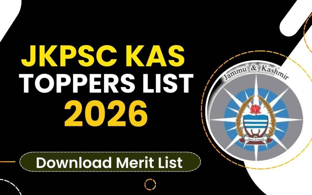 JKPSC KAS Toppers List 2026