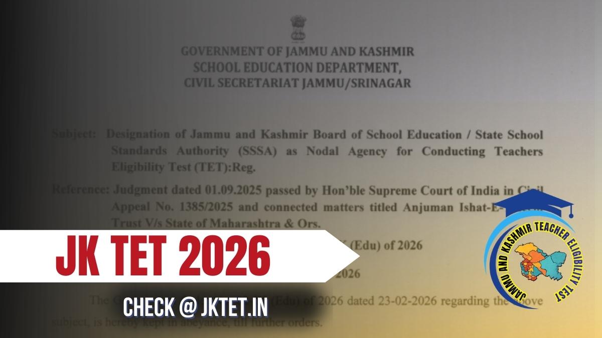 JK TET 2026