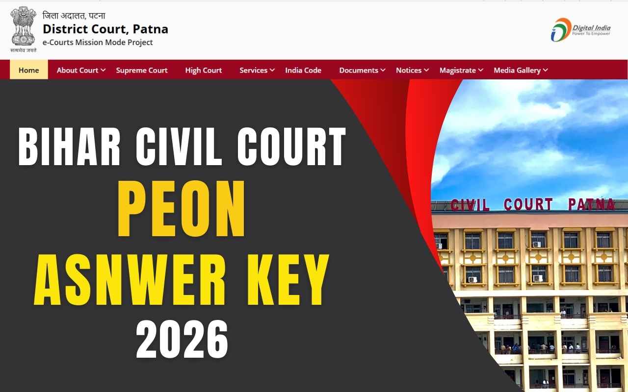 Bihar Civil Court Peon ANSWER KEY 2026